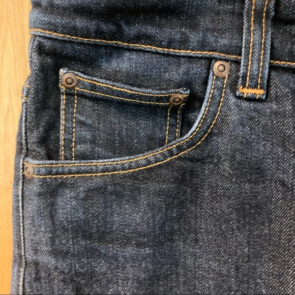 NUDIE Sz 31 x  30 Brute Knut Dry Navy Comfort Tapered Skinny Dark Wash Jeans - Picture 4 of 7